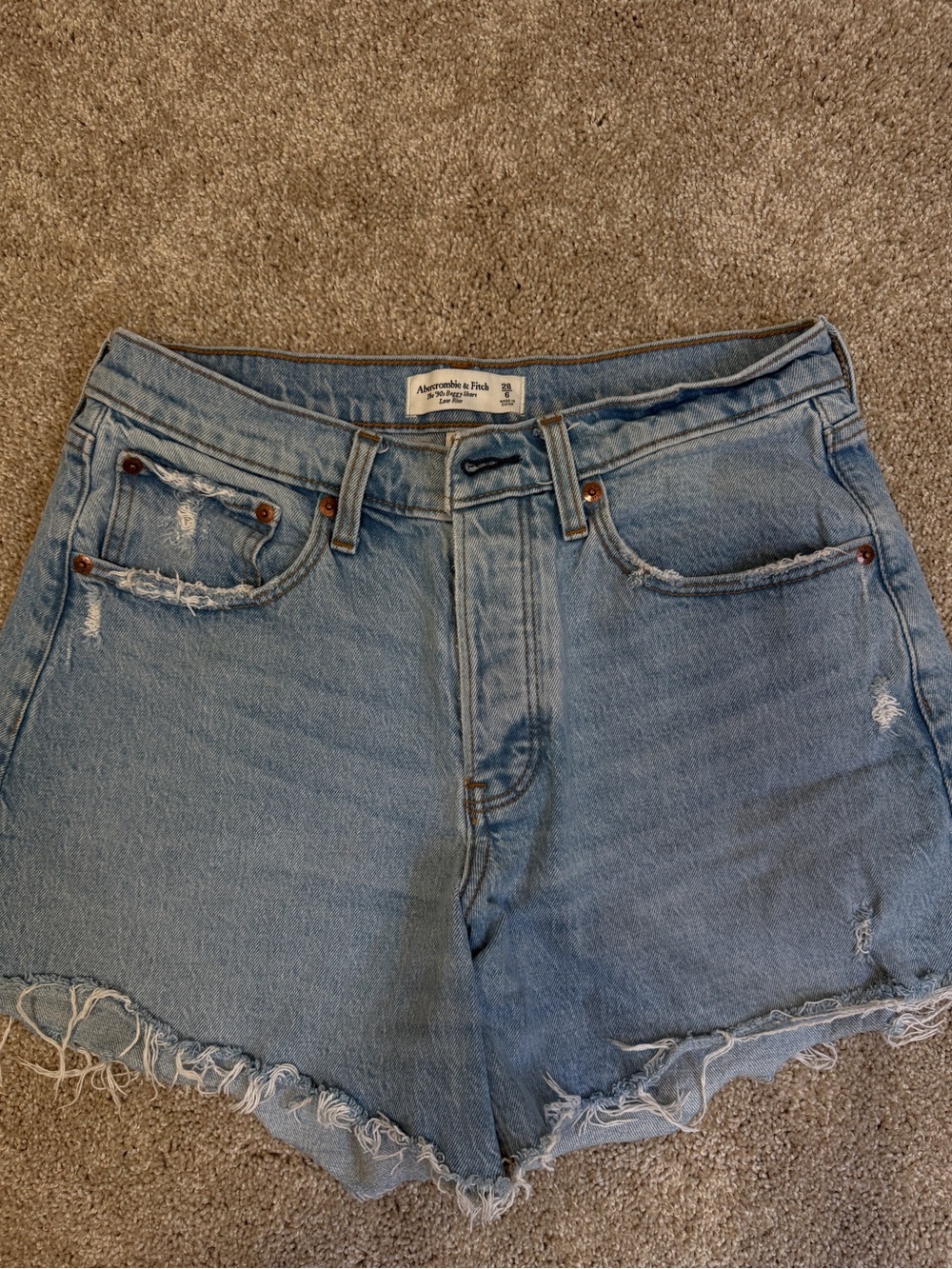 Abercrombie & Fitch Distressed Denim Shorts